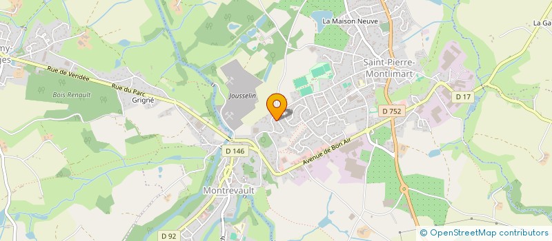 localisation de l'entreprise SCI CORISAND à MONTREVAULT-SUR-EVRE