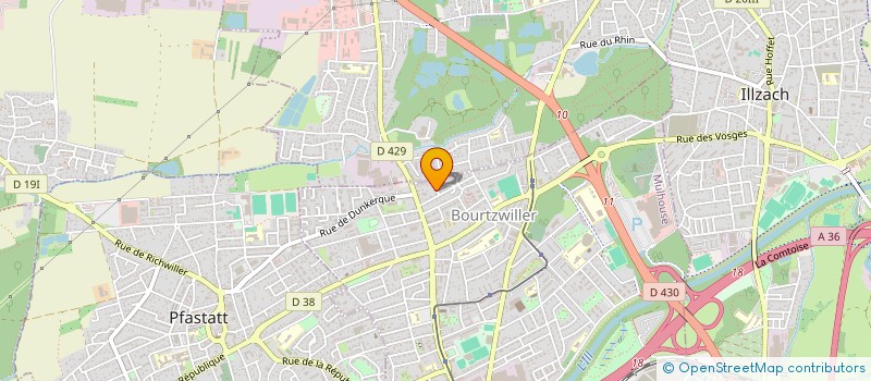 localisation de l'entreprise SCI CORNER  MULHOUSE