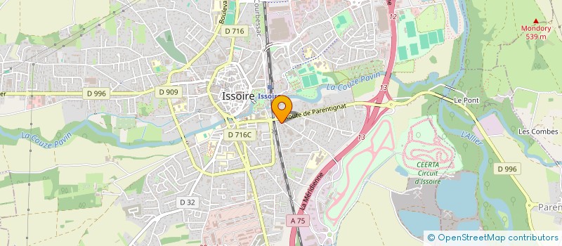 localisation de l'entreprise SCI CORNET GOULEFERT  ISSOIRE