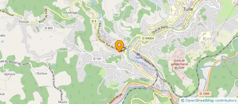 localisation de l'entreprise SCI CORNIL J.H.D.  TULLE