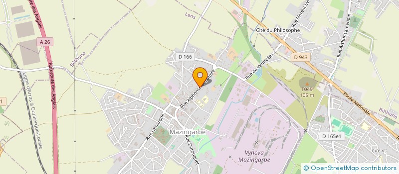 localisation de l'entreprise SCI CORNILLE-VRAU  MAZINGARBE