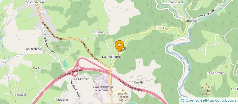 localisation de l'entreprise SCI CORRESA  USSAC