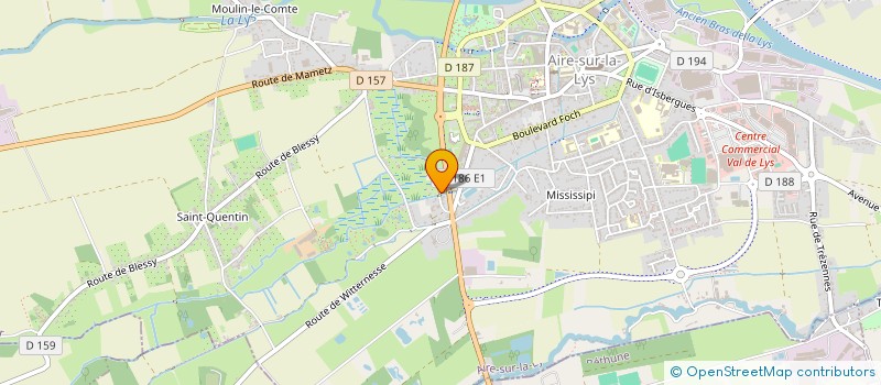 localisation de l'entreprise SCI CORSICA  AIRE SUR LA LYS