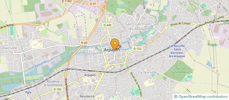 localisation de l'entreprise SCI CORYOPHIL  ARPAJON