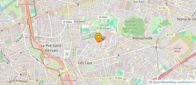 localisation de l'entreprise SCI CORYPHEE à LES LILAS