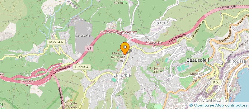 localisation de l'entreprise SCI COSMO à LA TURBIE