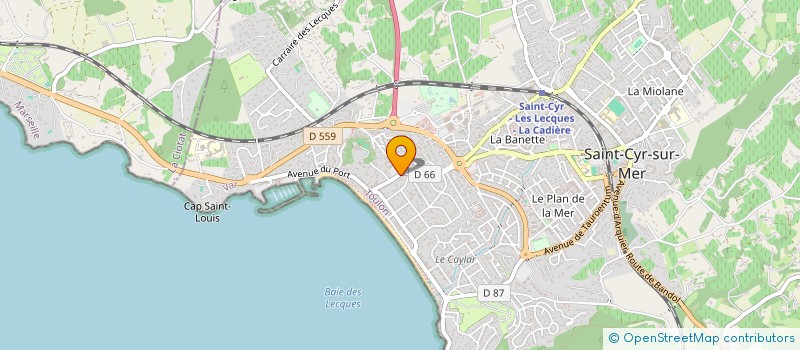localisation de l'entreprise SCI COSMOLISS à SAINT-CYR-SUR-MER