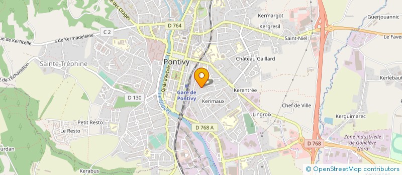 localisation de l'entreprise SCI COSMOS  PONTIVY