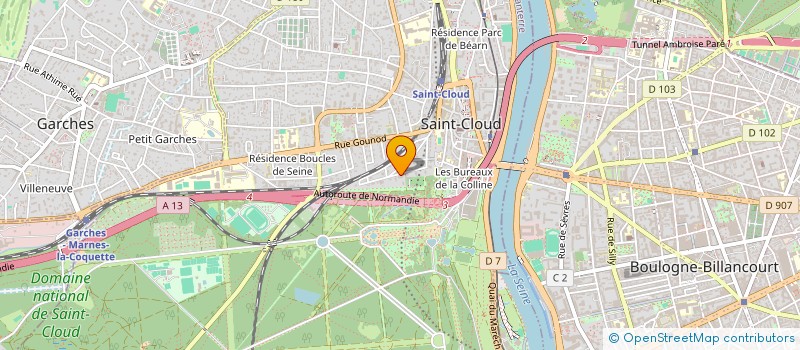localisation de l'entreprise SCI COSMOS à SAINT-CLOUD