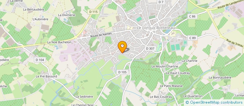 localisation de l'entreprise SCI COSTA OESTE  LE LOROUX-BOTTEREAU