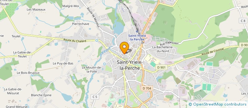 localisation de l'entreprise SCI COSTE-CHABASSOER à SAINT-YRIEIX-LA-PERCHE