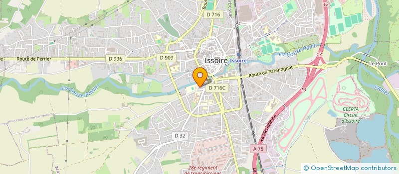 localisation de l'entreprise SCI COSTRA  ISSOIRE