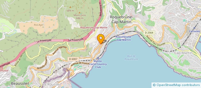 localisation de l'entreprise SCI COTE D AZUR à ROQUEBRUNE-CAP-MARTIN