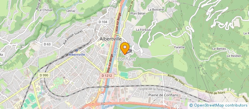 localisation de l'entreprise SCI COTE D'OR  ALBERTVILLE