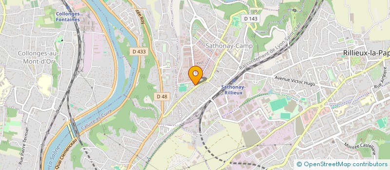 localisation de l'entreprise SCI COTE SAONE  SATHONAY-CAMP