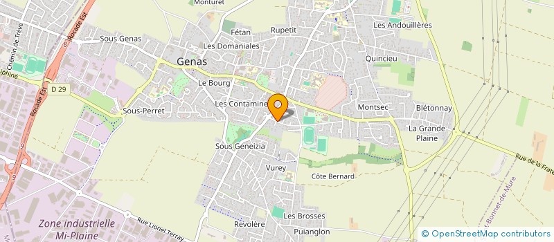 localisation de l'entreprise SCI COTEAU DE VUREY  GENAS