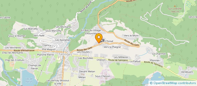 localisation de l'entreprise SCI COTESUD  TANINGES