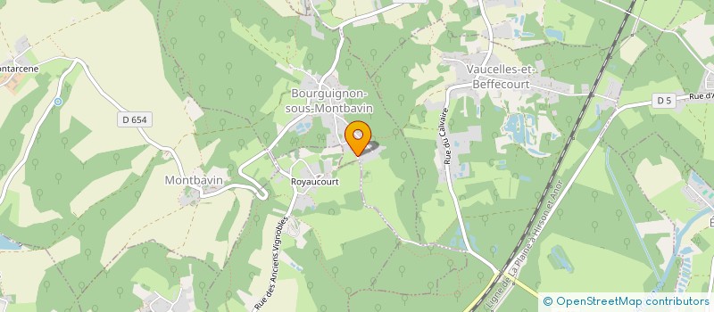 localisation de l'entreprise SCI COTTAGE  BOURGUIGNON-SOUS-MONTBAVIN