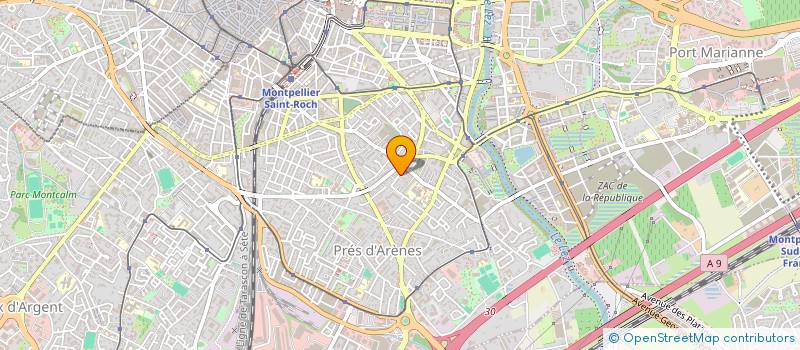 localisation de l'entreprise SCI COUBA  MONTPELLIER