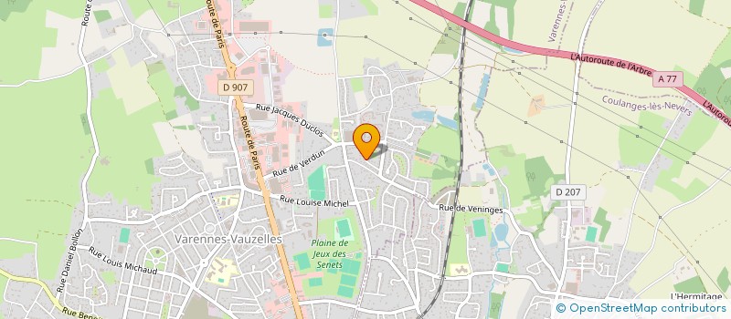 localisation de l'entreprise SCI COUBERTIN 18  VARENNES-VAUZELLES