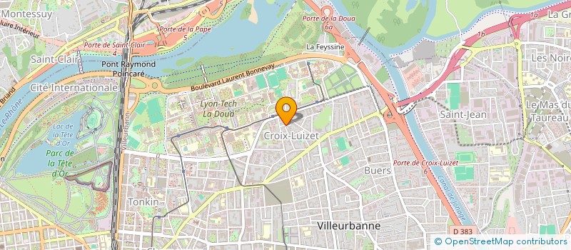 localisation de l'entreprise SCI COUDEKLA  VILLEURBANNE