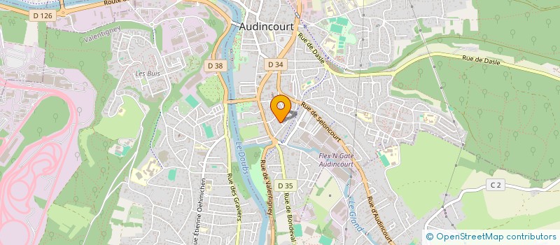 localisation de l'entreprise SCI COUP D'POUCE  AUDINCOURT