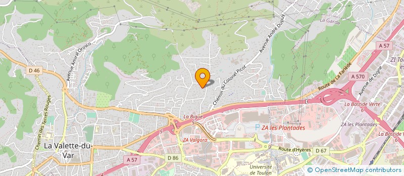 localisation de l'entreprise SCI COUPIANE à LA VALETTE-DU-VAR