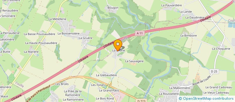 localisation de l'entreprise SCI COURJEAULT CHATAIGNIER  OUDON