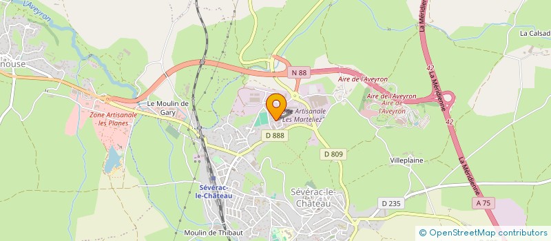 localisation de l'entreprise SCI COURREGE  SEVERAC D'AVEYRON