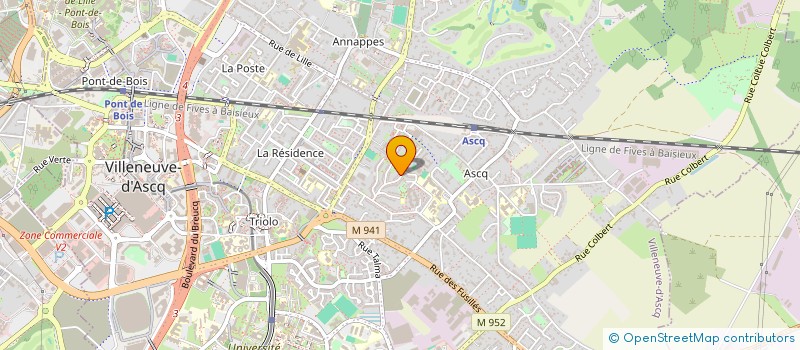 localisation de l'entreprise SCI COURRIERES CENTRALE à VILLENEUVE-D'ASCQ