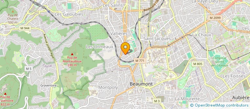 localisation de l'entreprise SCI COURS SABLON  CLERMONT-FERRAND