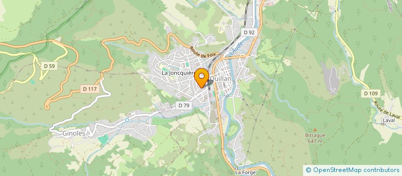 localisation de l'entreprise SCI COURTEJAIRE à QUILLAN
