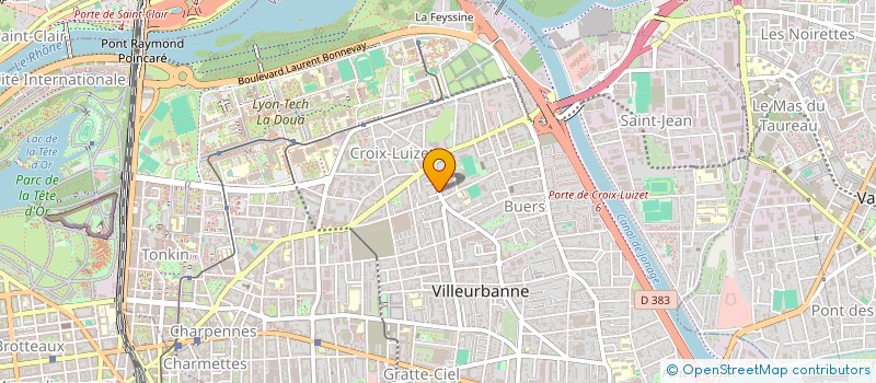 localisation de l'entreprise SCI COURTELINE PARC UN  VILLEURBANNE