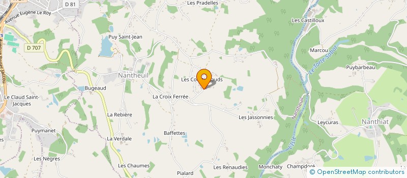 localisation de l'entreprise SCI COURTI-IMMO  NANTHEUIL