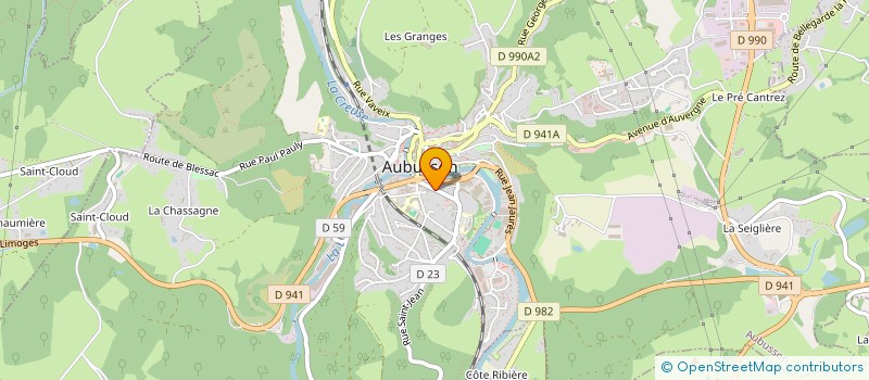 localisation de l'entreprise SCI COURTIN à AUBUSSON