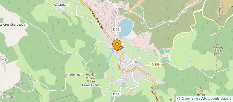 localisation de l'entreprise SCI COURTINOISE à LA COURTINE