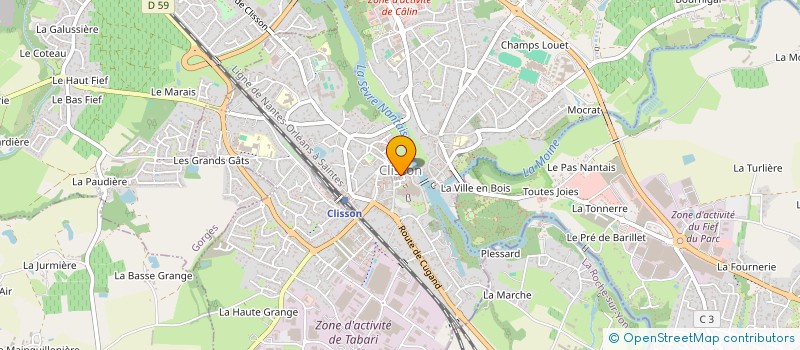 localisation de l'entreprise SCI COURTY  CLISSON