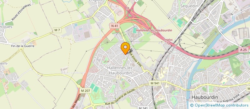 localisation de l'entreprise SCI COUSTEAU  HALLENNES-LEZ-HAUBOURDIN