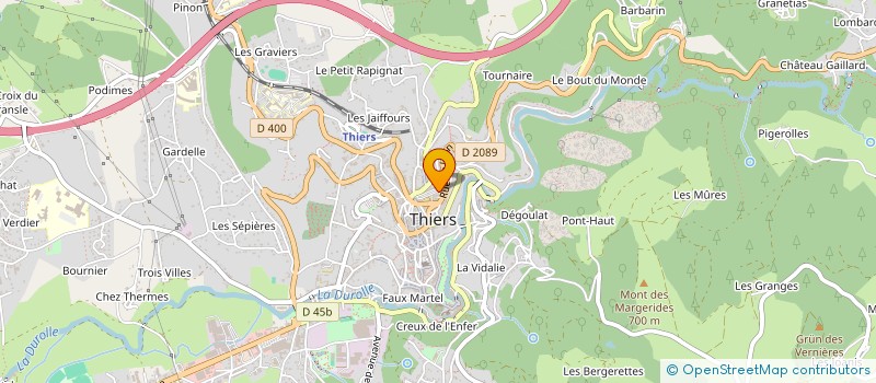 localisation de l'entreprise SCI COUSTEIX  THIERS