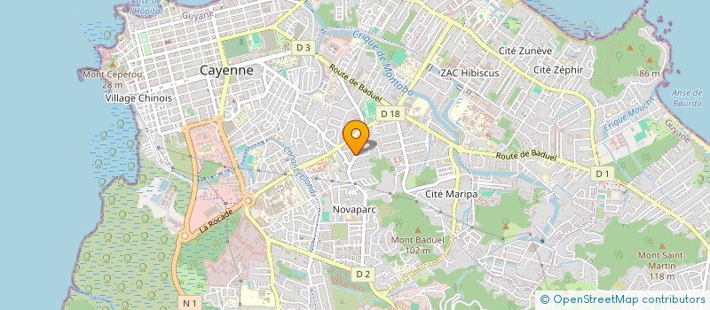 localisation de l'entreprise SCI COUTARD  CAYENNE