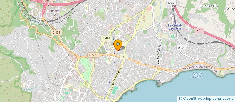 localisation de l'entreprise SCI COUTELLERIE 10  LA CIOTAT