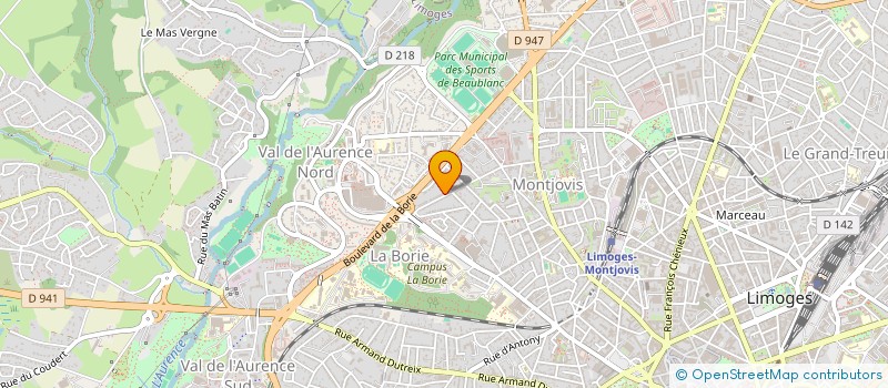 localisation de l'entreprise SCI COUVIDOU IMMO à LIMOGES