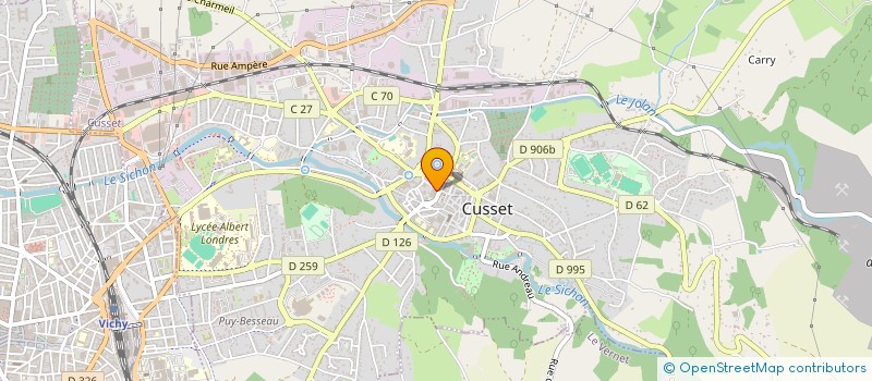 localisation de l'entreprise SCI COVERIS à CUSSET