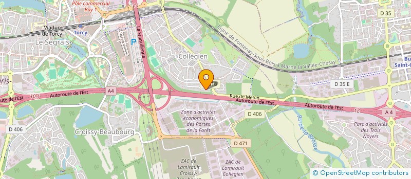 localisation de l'entreprise SCI COZAC  COLLEGIEN