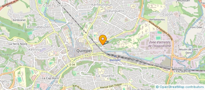 localisation de l'entreprise SCI COZIEN  QUIMPER