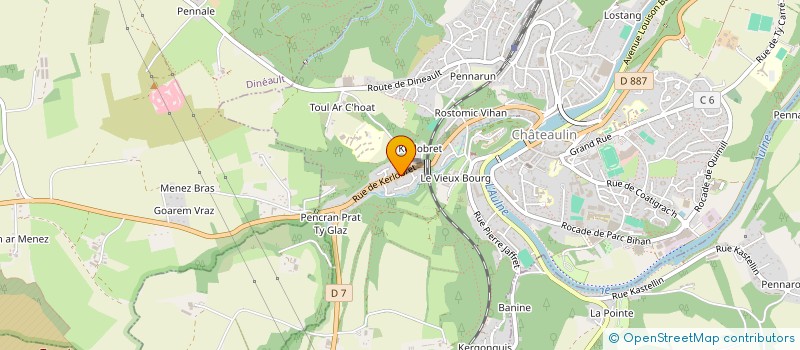 localisation de l'entreprise SCI COZLEUR  CHATEAULIN