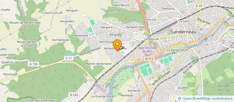 localisation de l'entreprise SCI COZWAR  CARANTEC