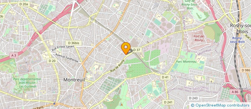 localisation de l'entreprise SCI CP à MONTREUIL