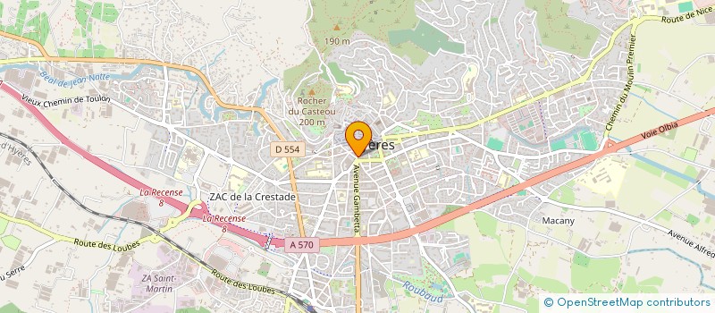 localisation de l'entreprise SCI CP IMMO  HYERES