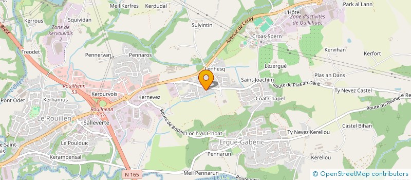 localisation de l'entreprise SCI CP LE CHAMPS  ERGUE-GABERIC